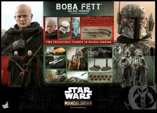 1:6 Star Wars : The Mandalorian - Boba Fett DELUXE 2 Pack Figure TMS034 Hot Toys