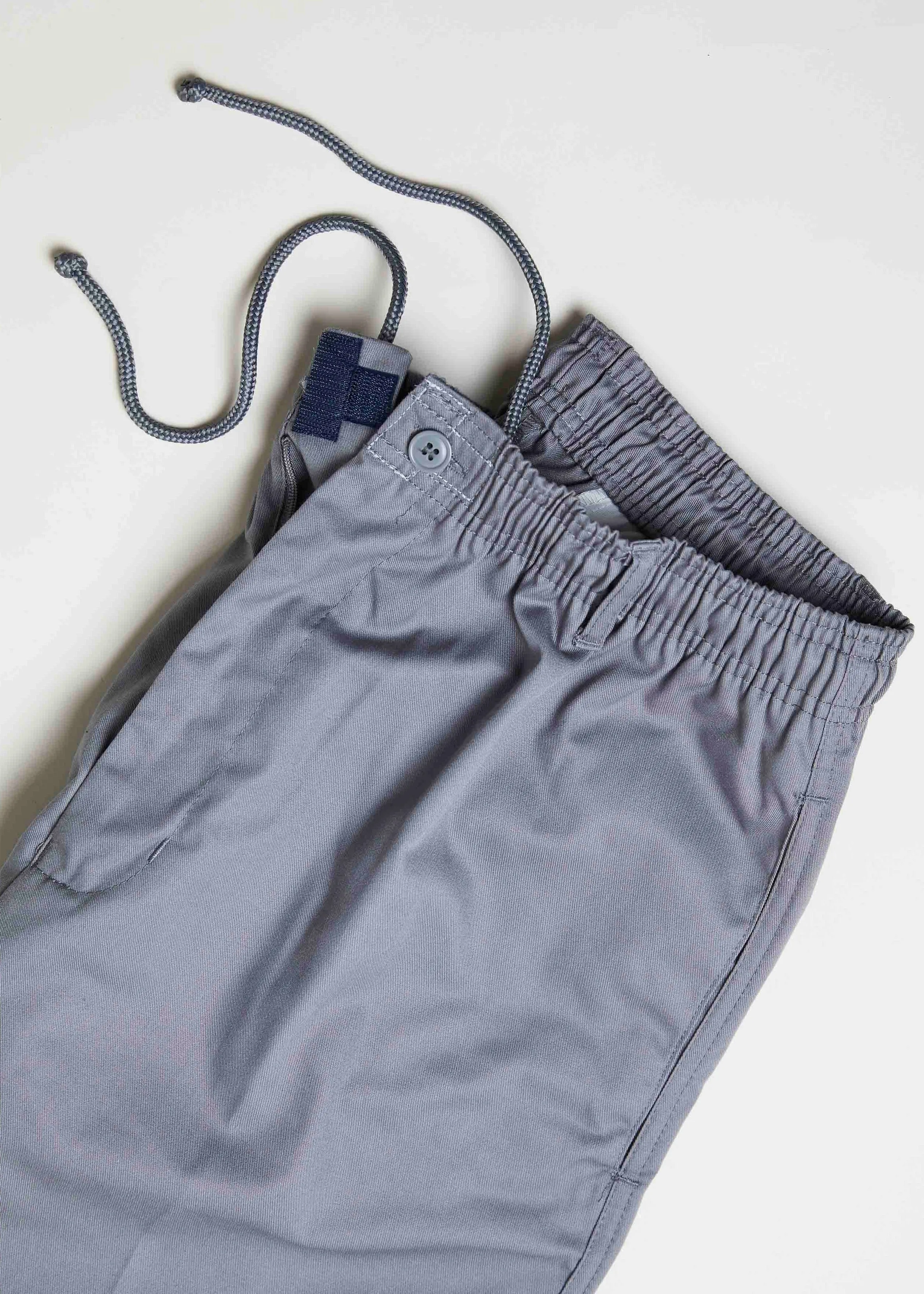 2 Pack Men's Elastic Waist Pull-On Trousers Bundle - Navy/Grey