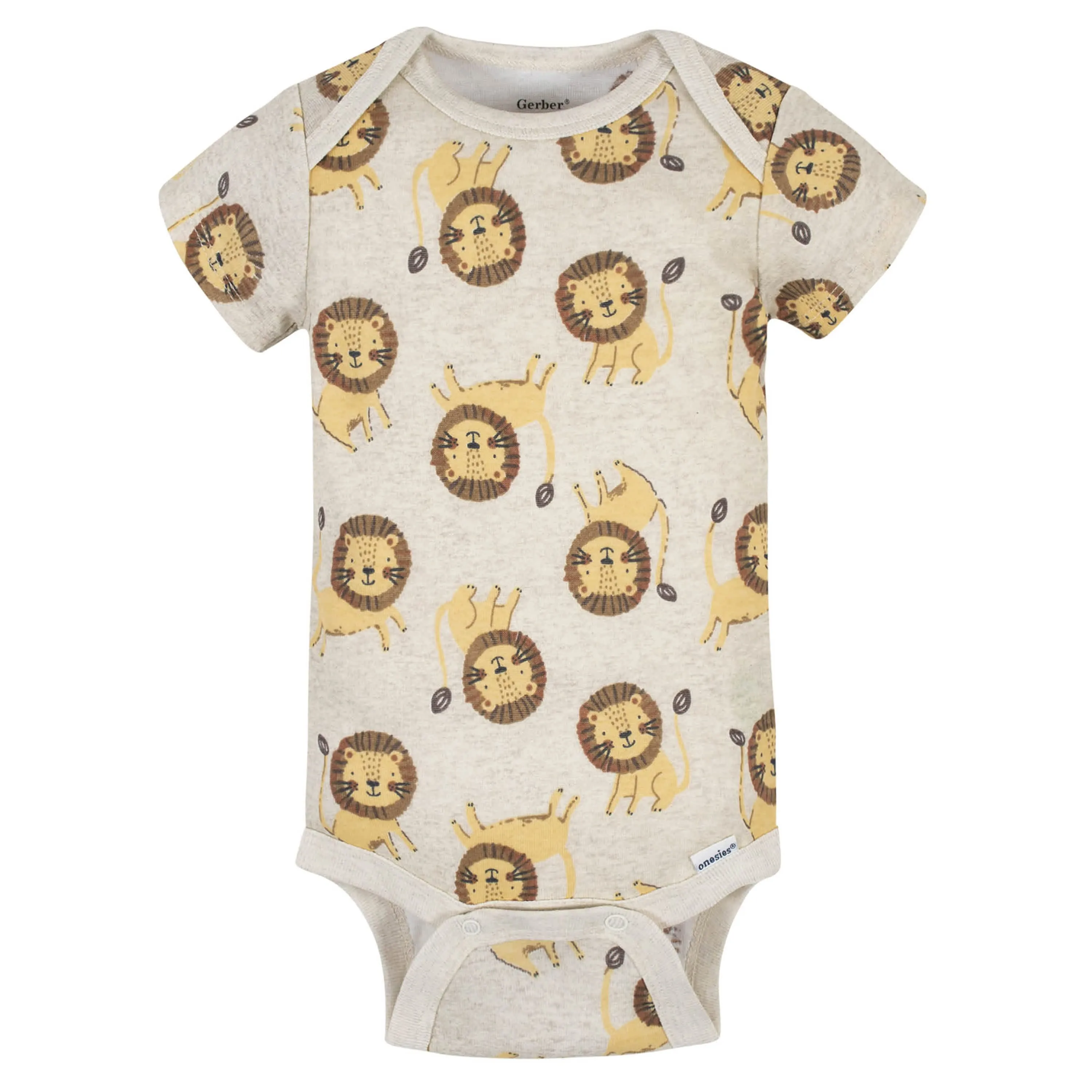 3-Pack Baby Boys Lion Short Sleeve Onesies® Bodysuits