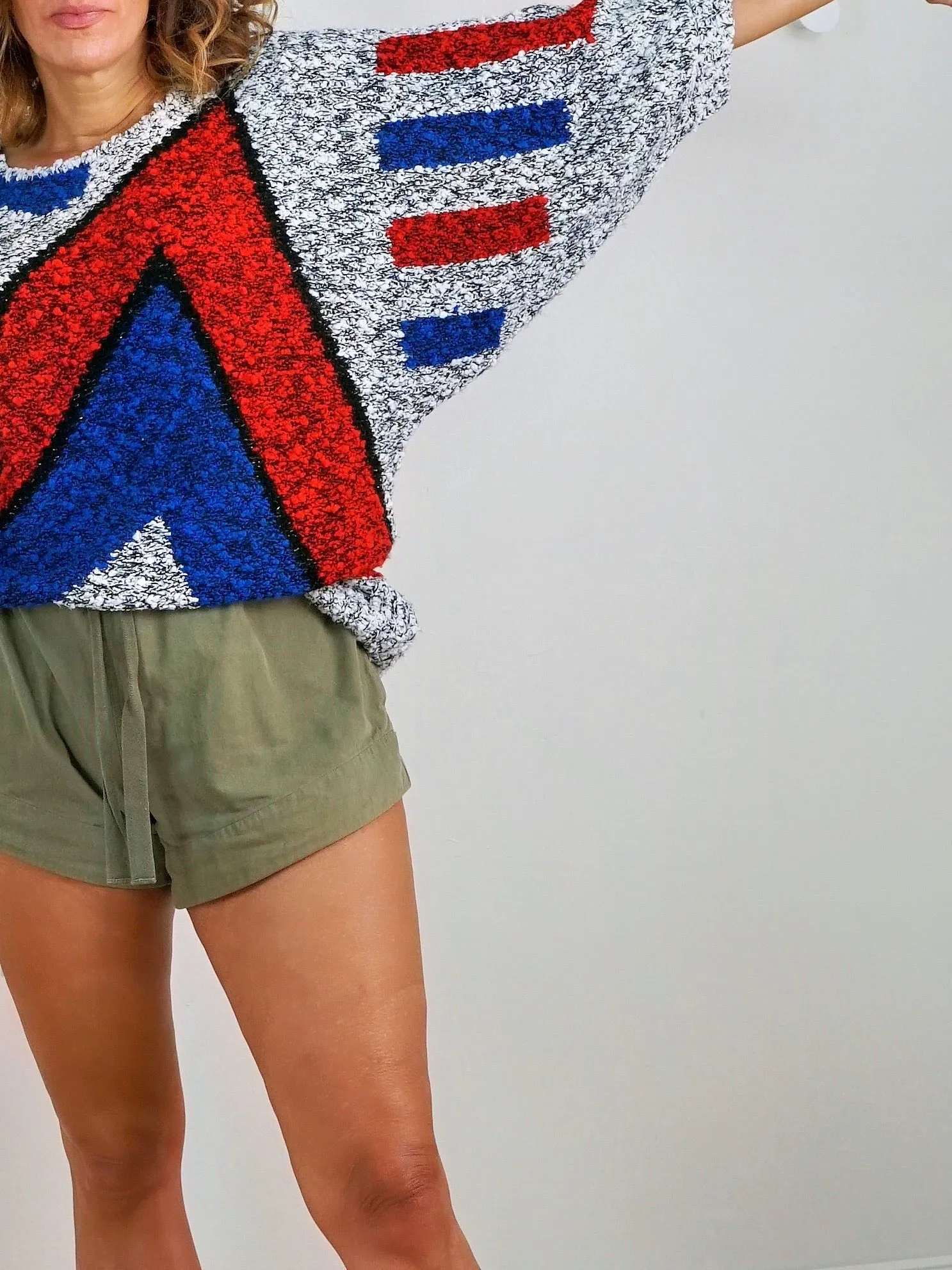 80's New Wave Geometric Sweater