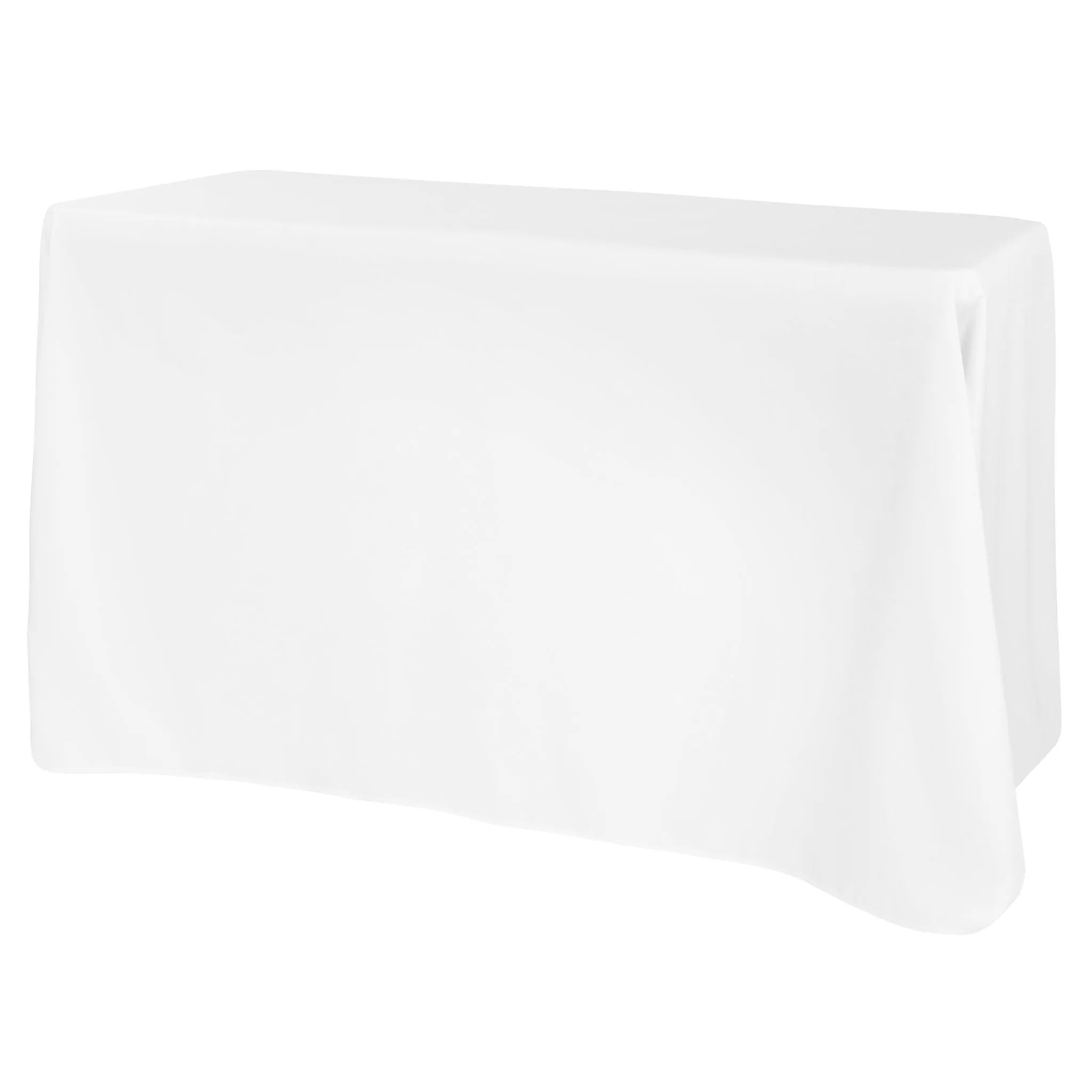 90"x108" Rectangular Oblong Polyester Tablecloth - White