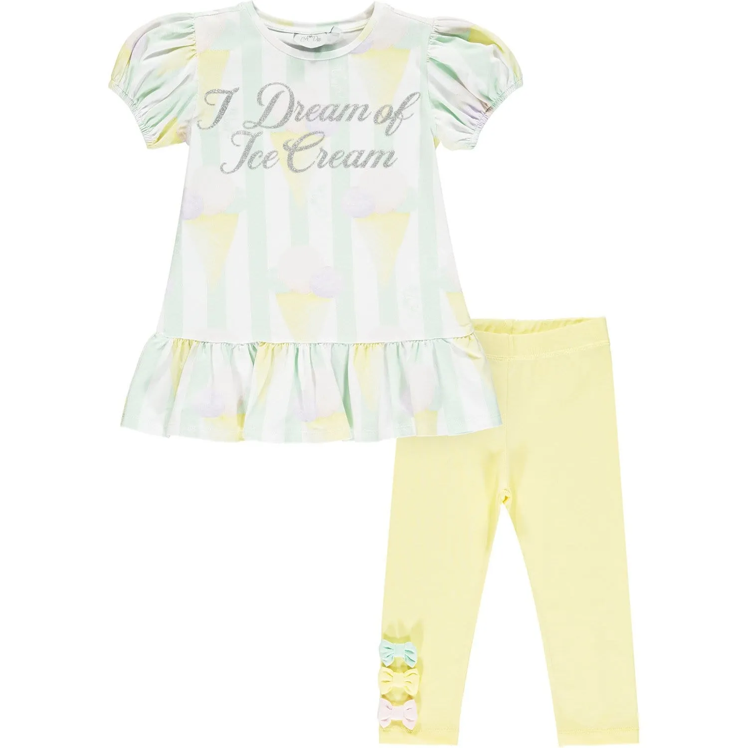 A DEE - Ice Cream Leggings Set - Lemon