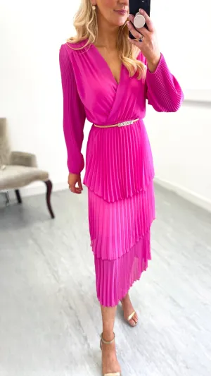 A1627 MaryKate Pink Layered Dress