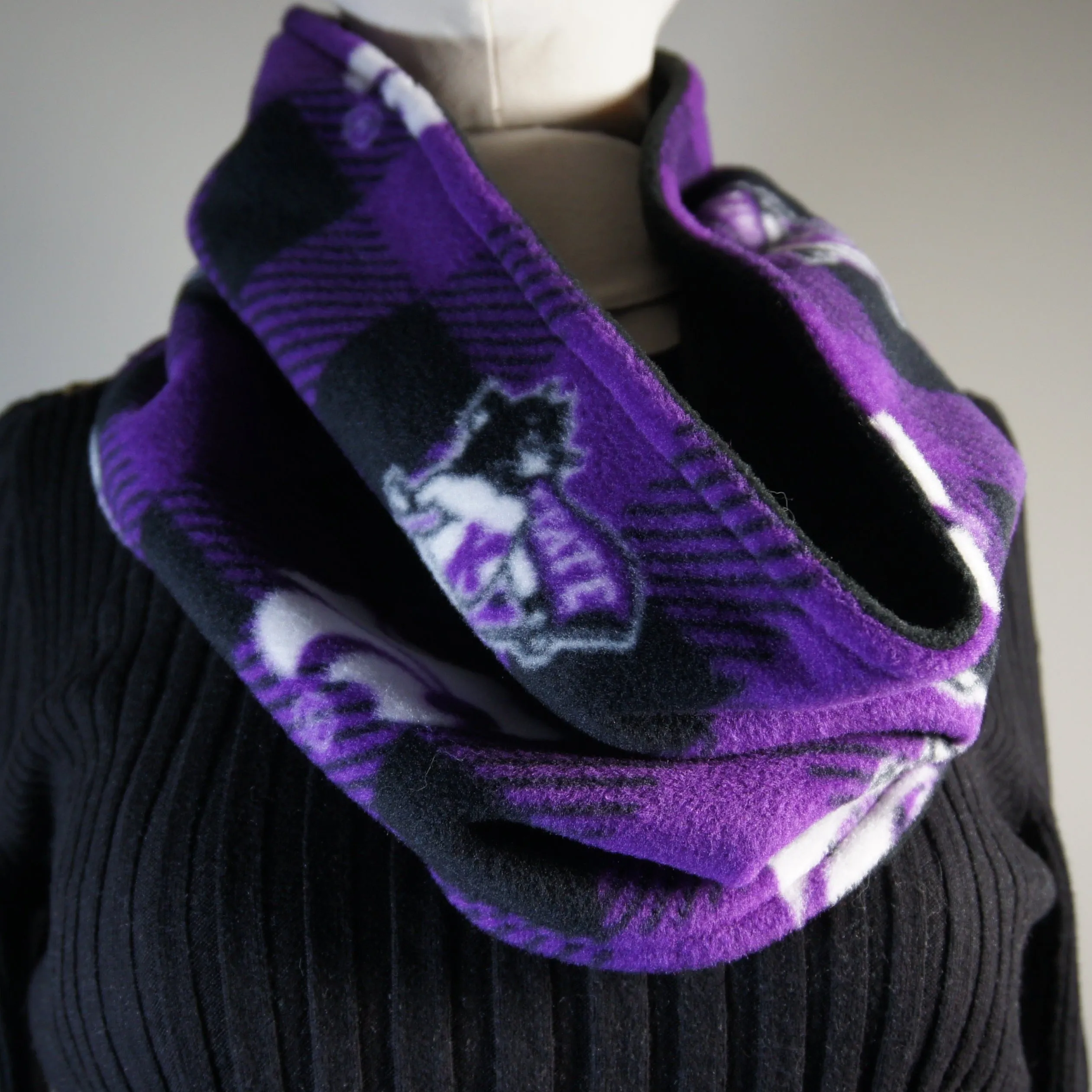 Accessories - Scarves - Cowl - NCAA - Kansas State University-KSU - Wildcats - Checks