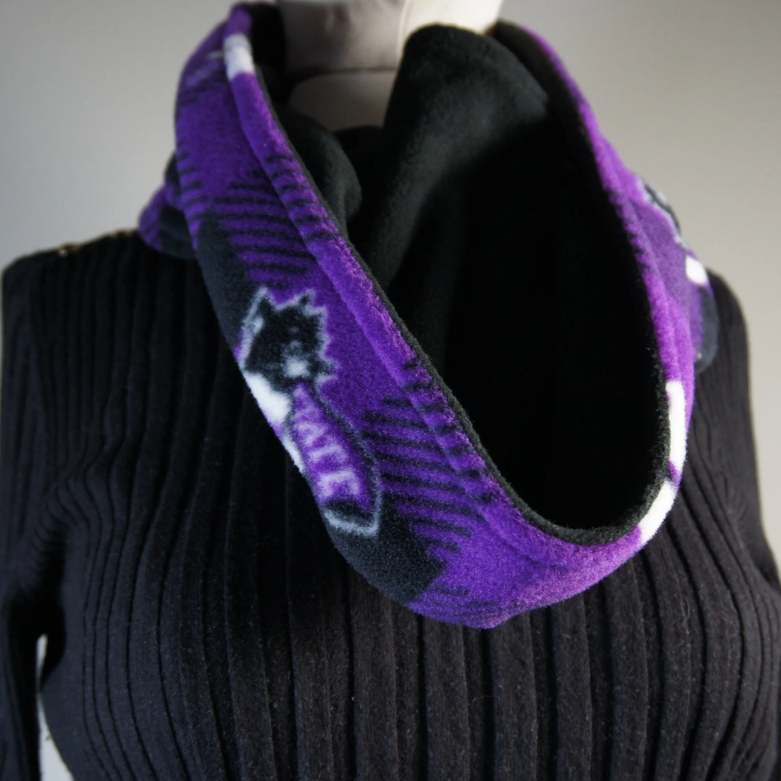 Accessories - Scarves - Cowl - NCAA - Kansas State University-KSU - Wildcats - Checks