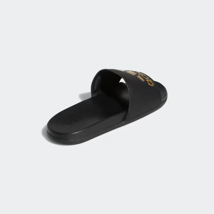 Adidas Men's Adilette Comfort Slides - Core Black / Gold Metallic