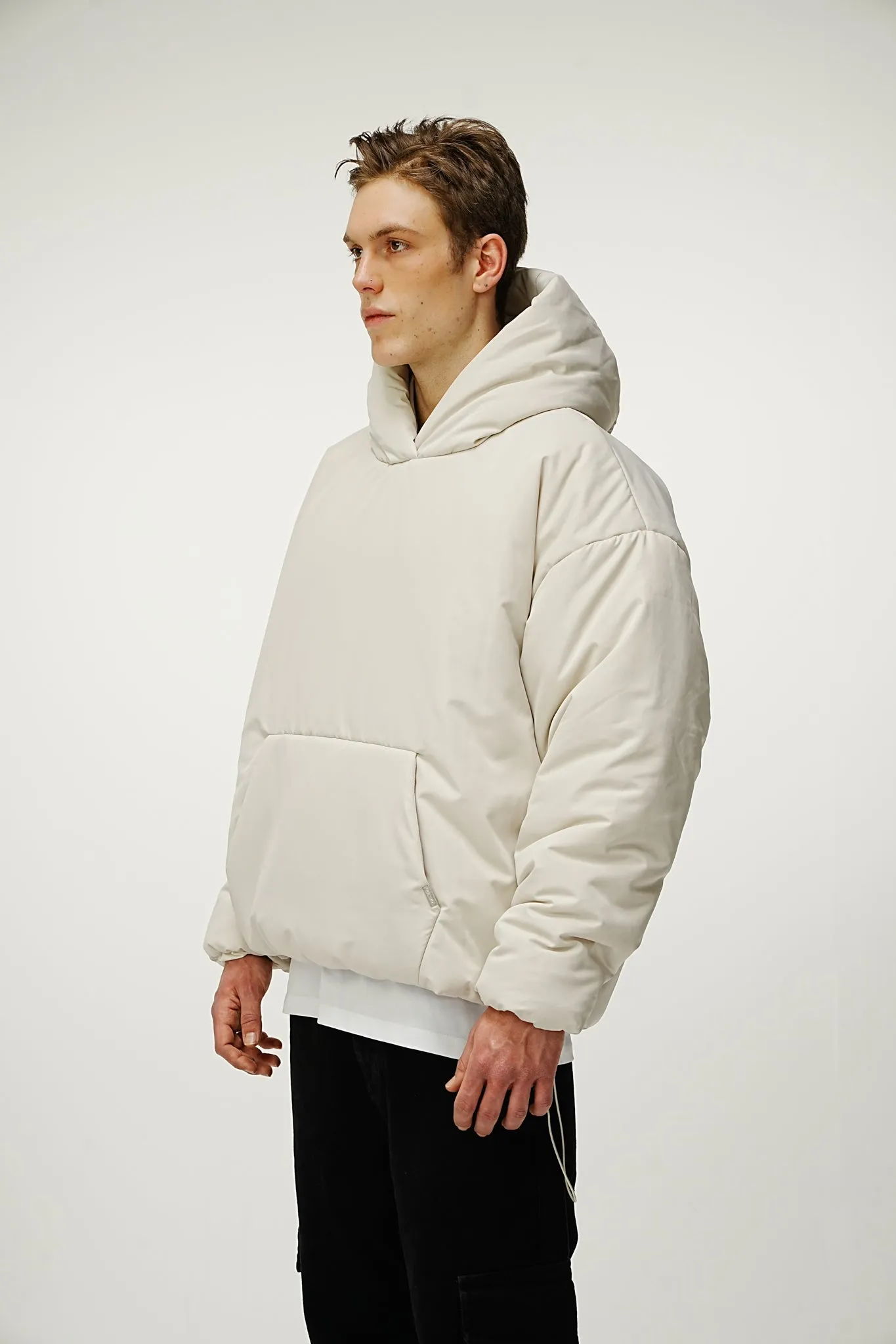 Airdrop Puffer Hoodie - Cream