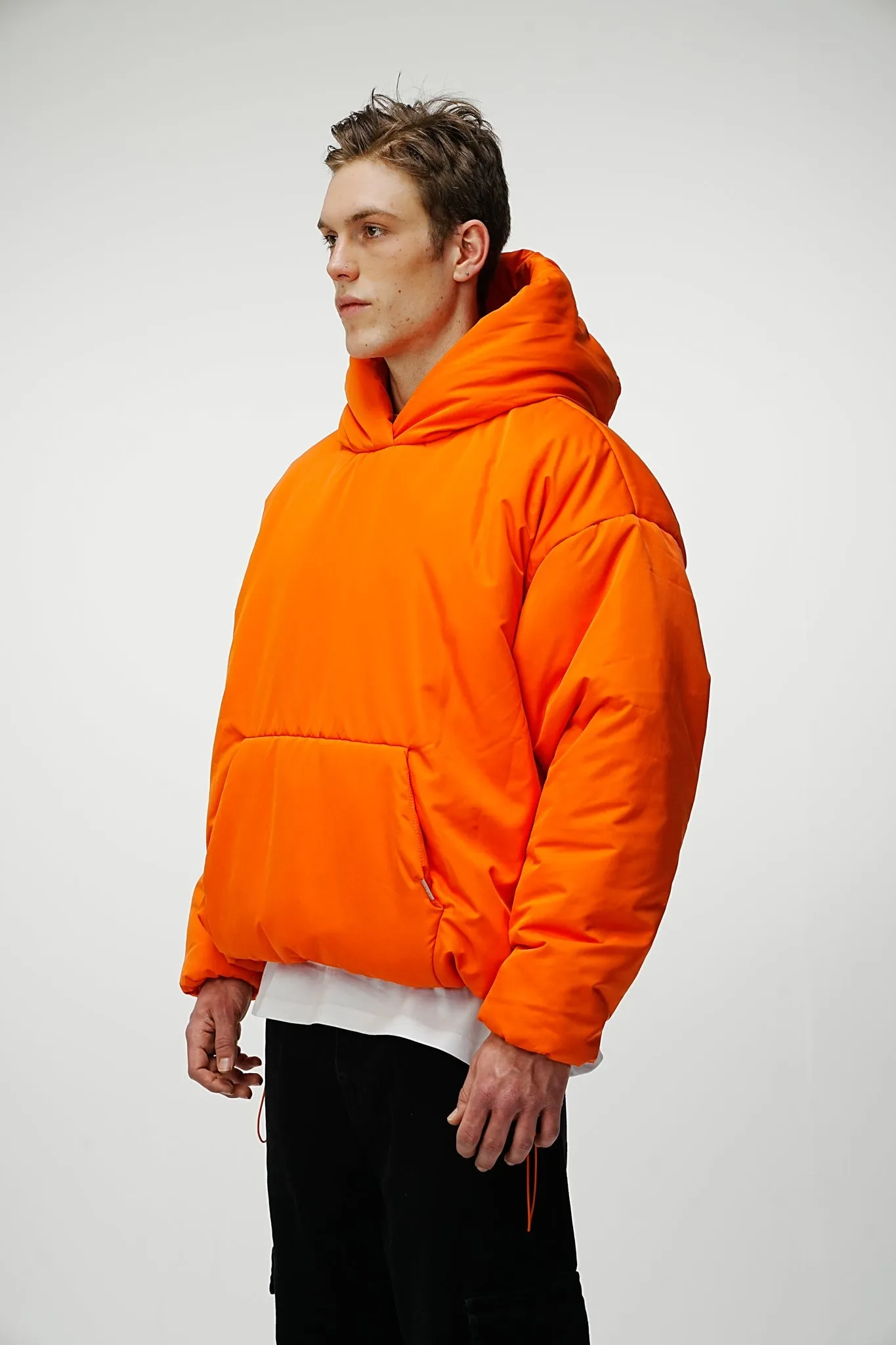 Airdrop Puffer Hoodie - Neon Orange