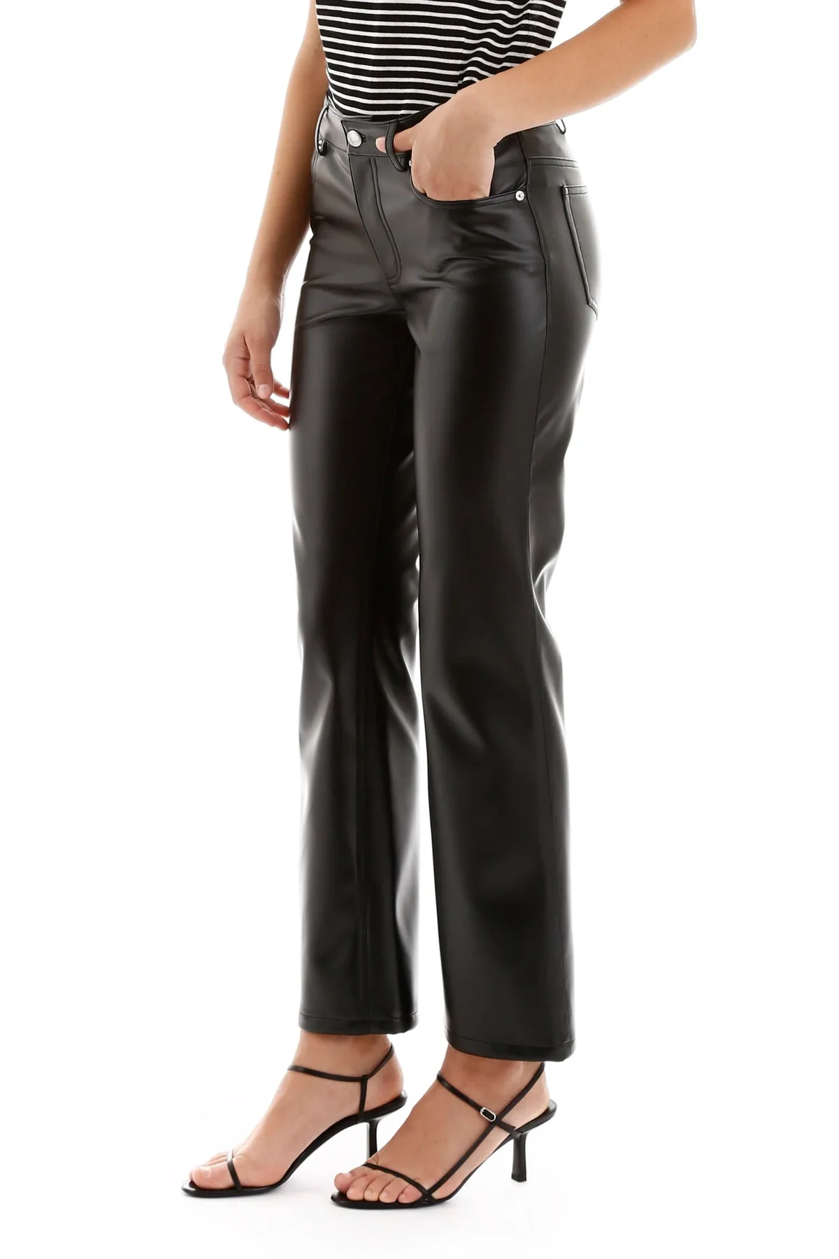 Alexander Wang Flared Faux Leather Pants