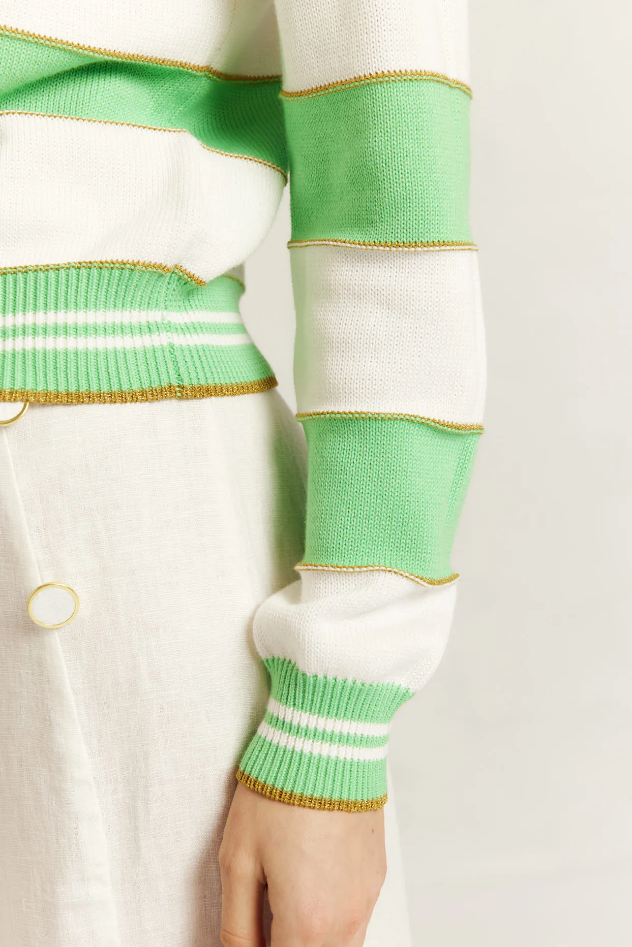 Amalfi Polo Sweater in Meadow