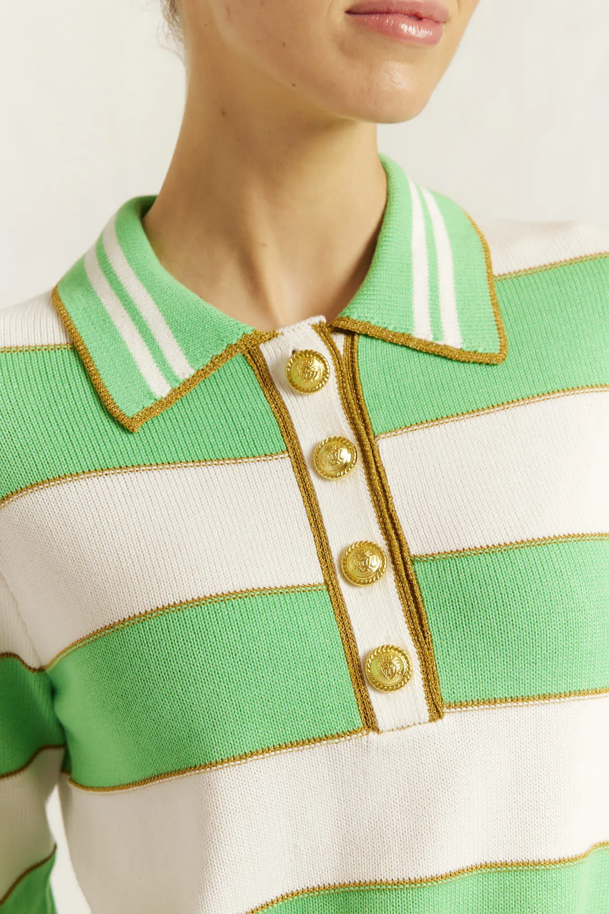 Amalfi Polo Sweater in Meadow