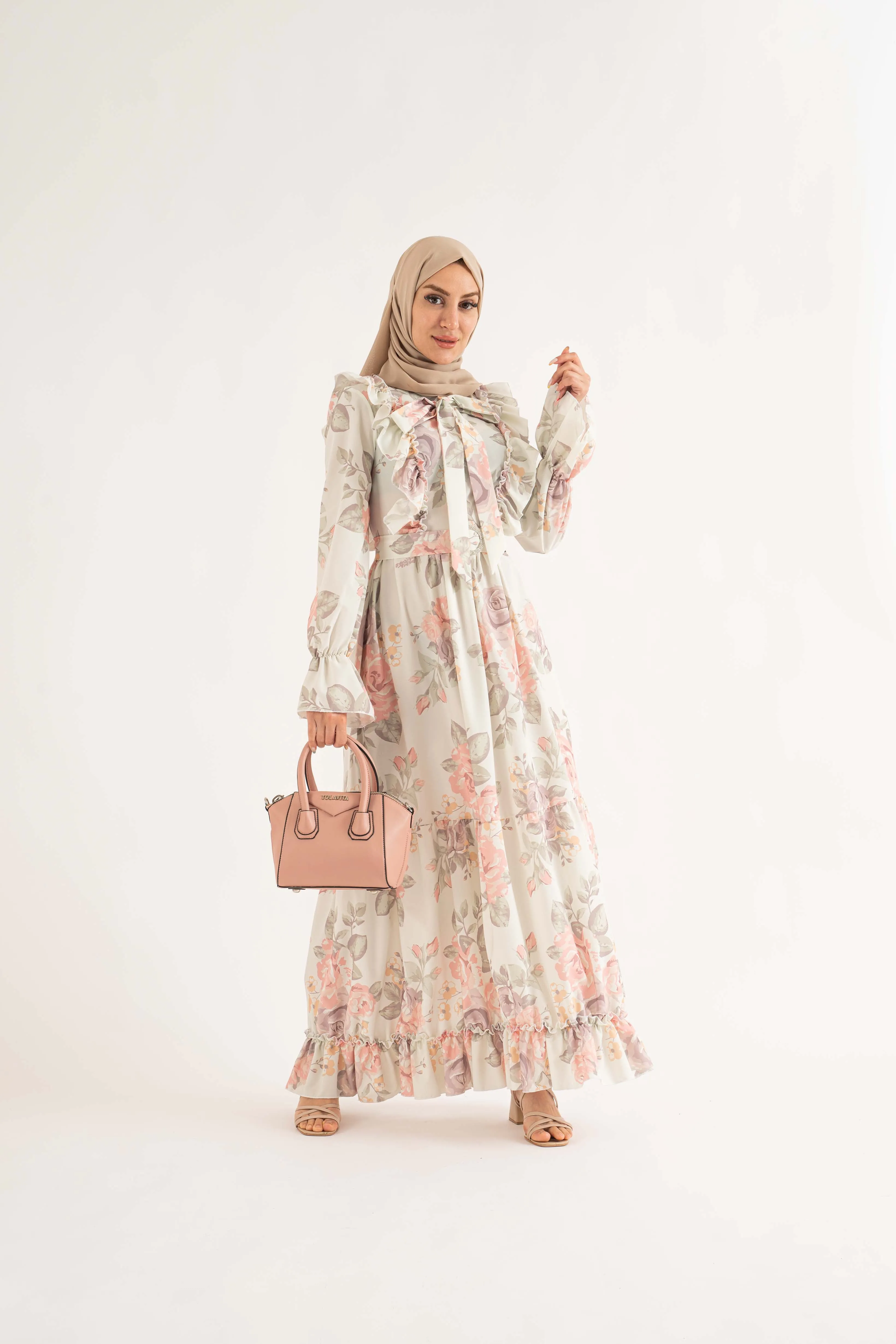 Amara Maxi Dress - Sepia Rose