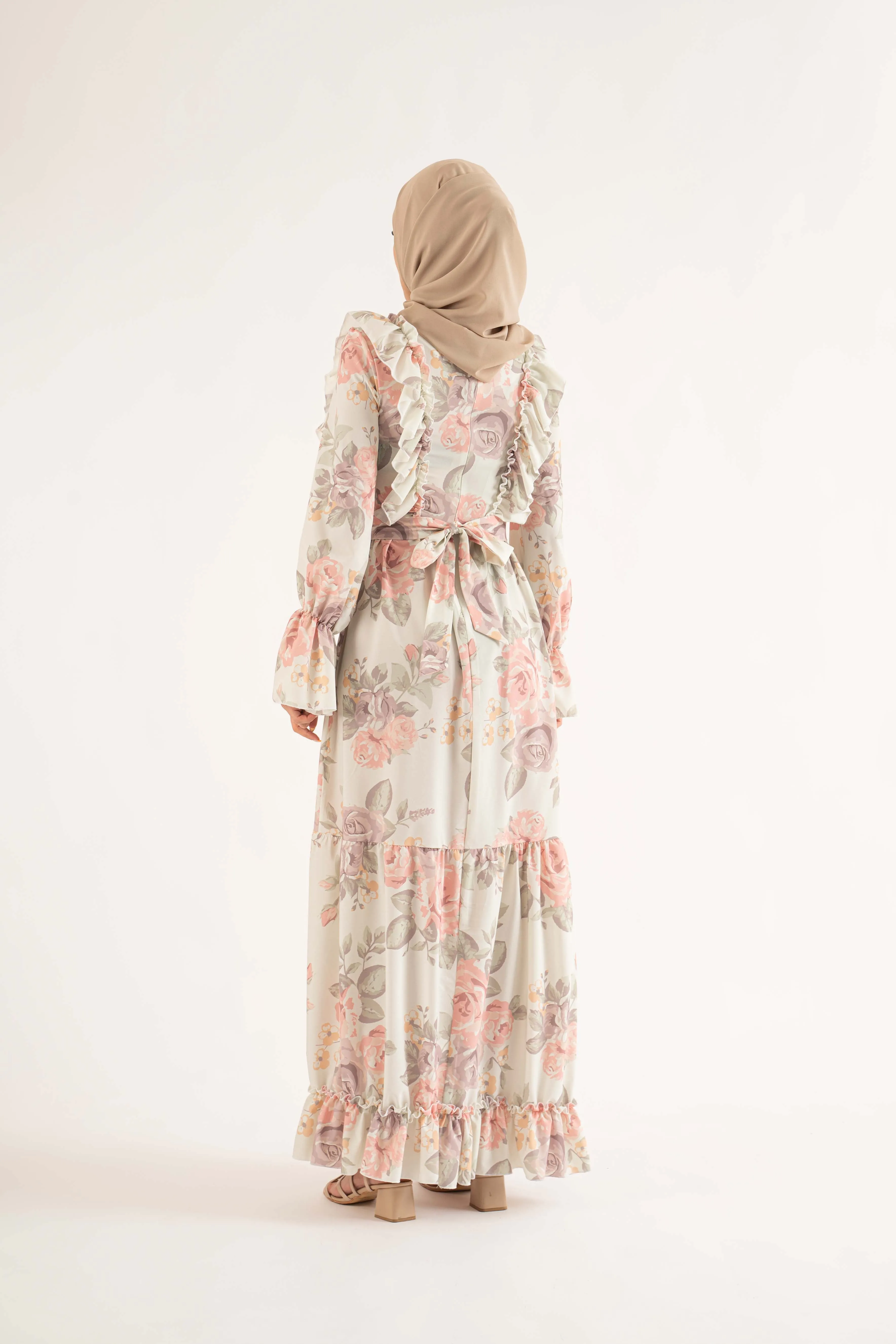 Amara Maxi Dress - Sepia Rose