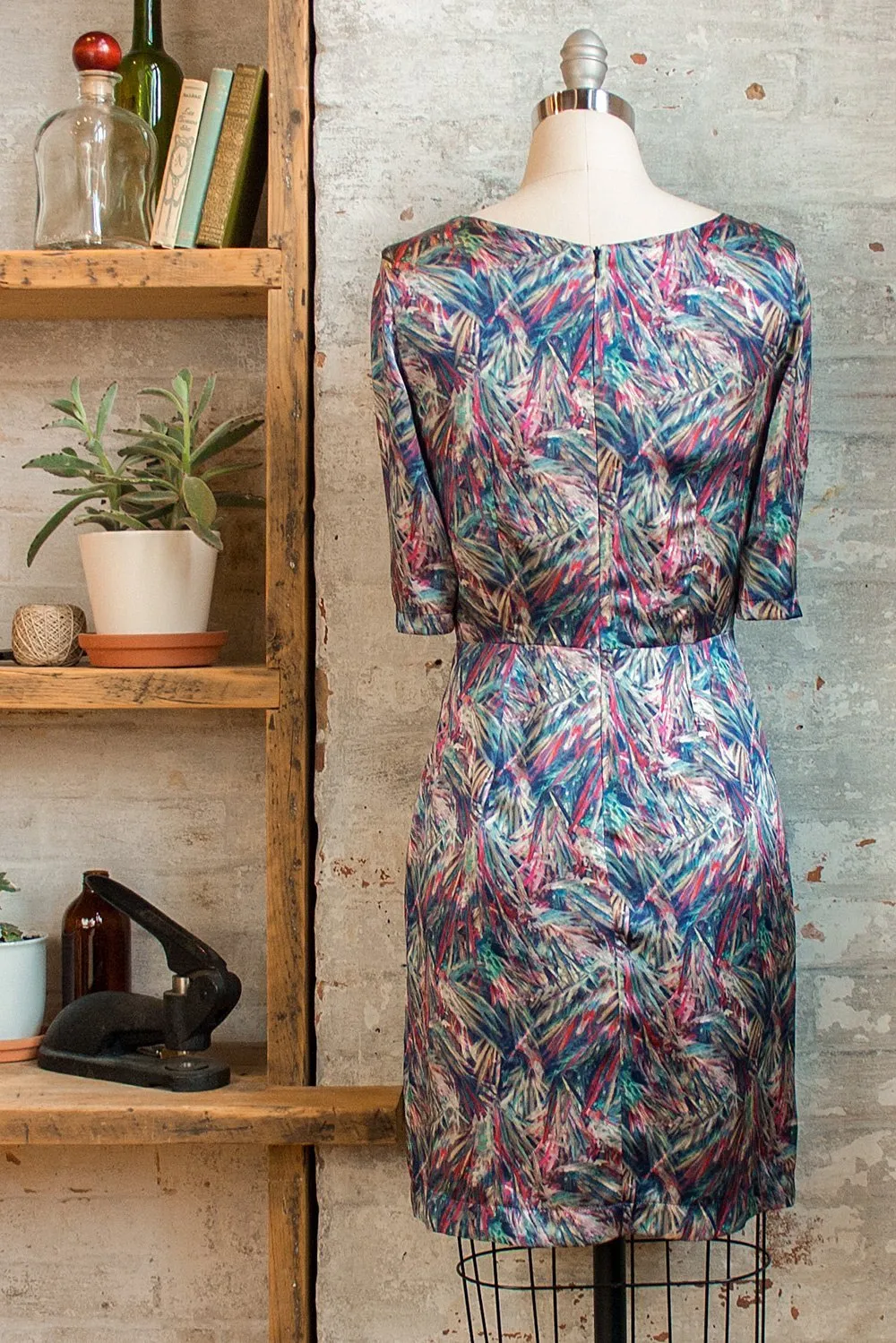 Amélie - silk feathers liberty print dress