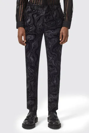 Angelou Slim Fit Black Trouser