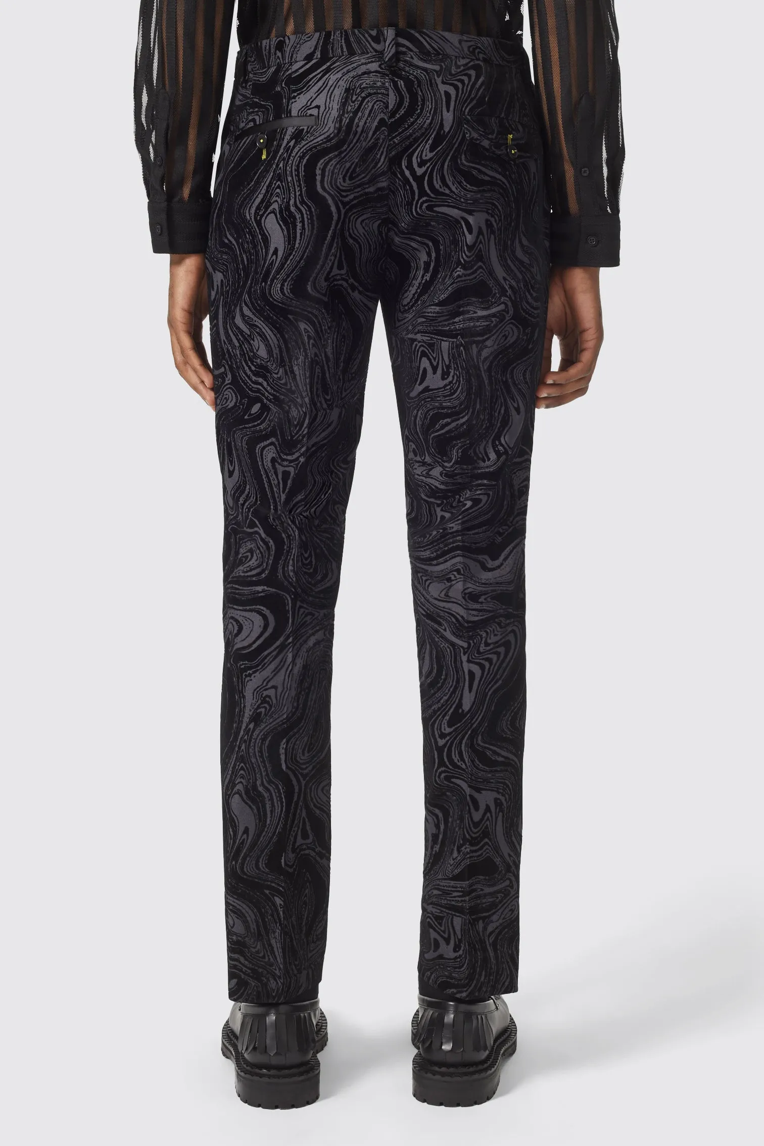 Angelou Slim Fit Black Trouser