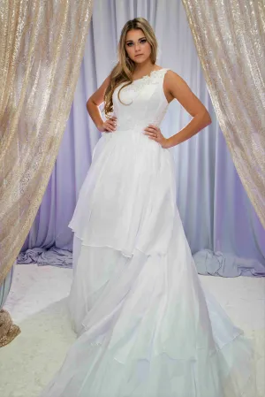 APHRODITE One Shoulder Liquid Chiffon Ball Bridal Gown