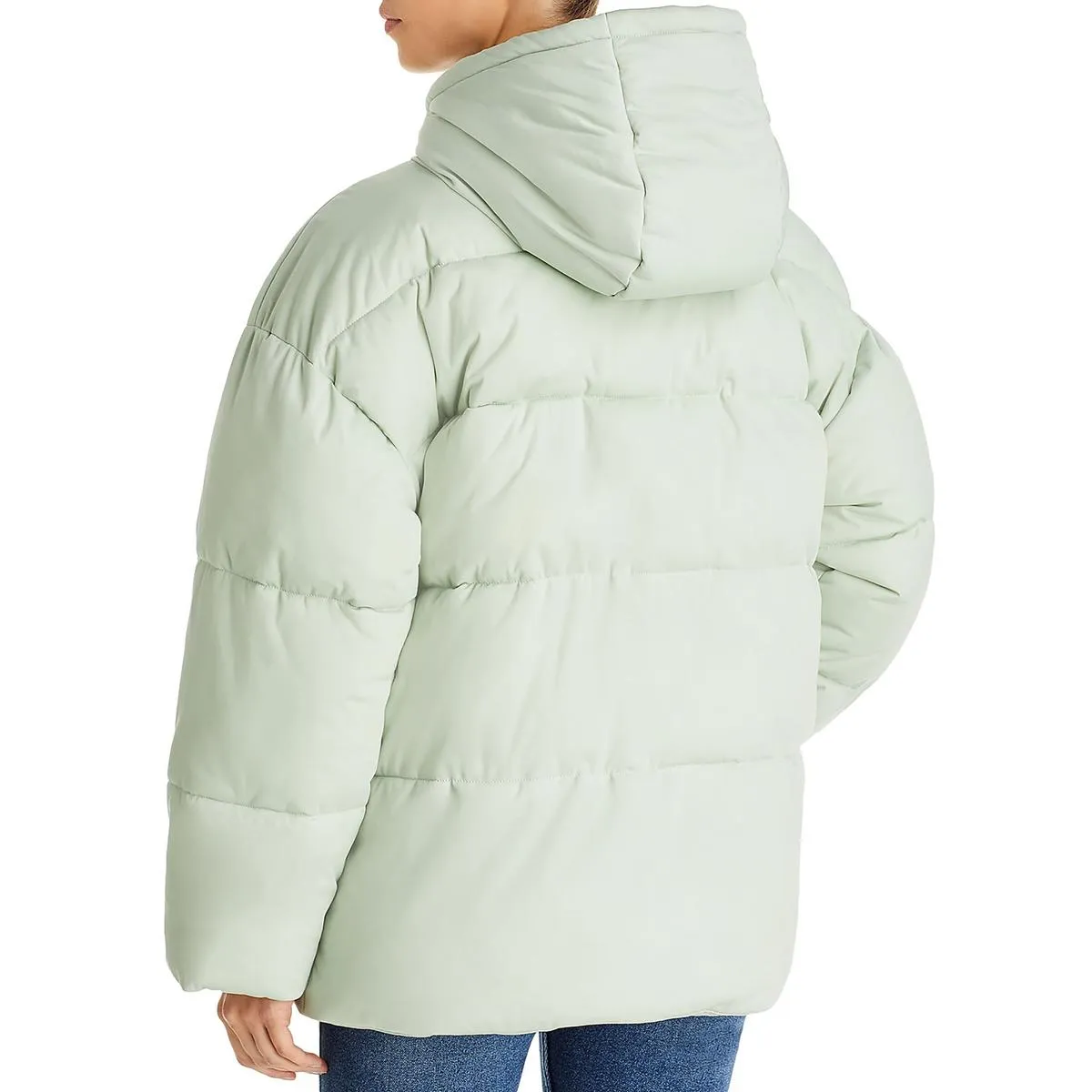 Aqua Womens Lightweight Hooded Puffer Jacket