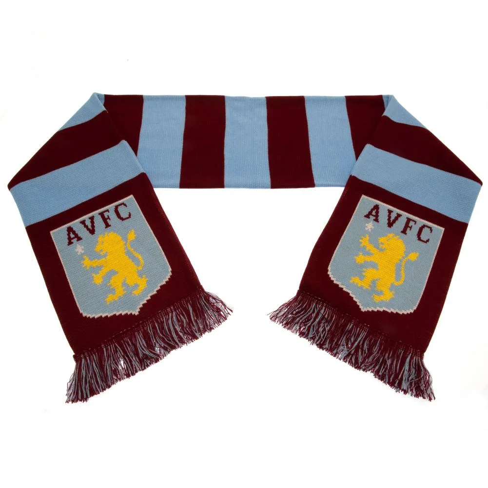 Aston Villa FC Bar Scarf - Claret and Sky Blue