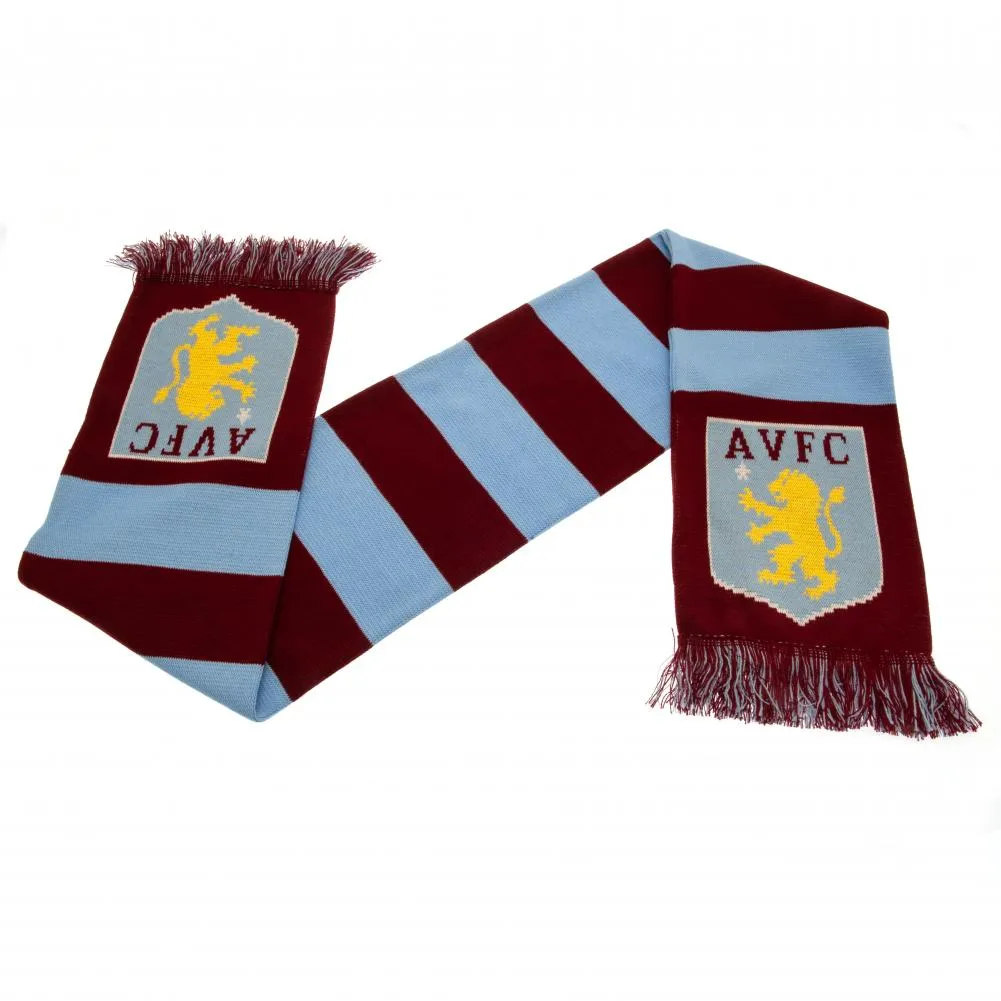 Aston Villa FC Bar Scarf - Claret and Sky Blue