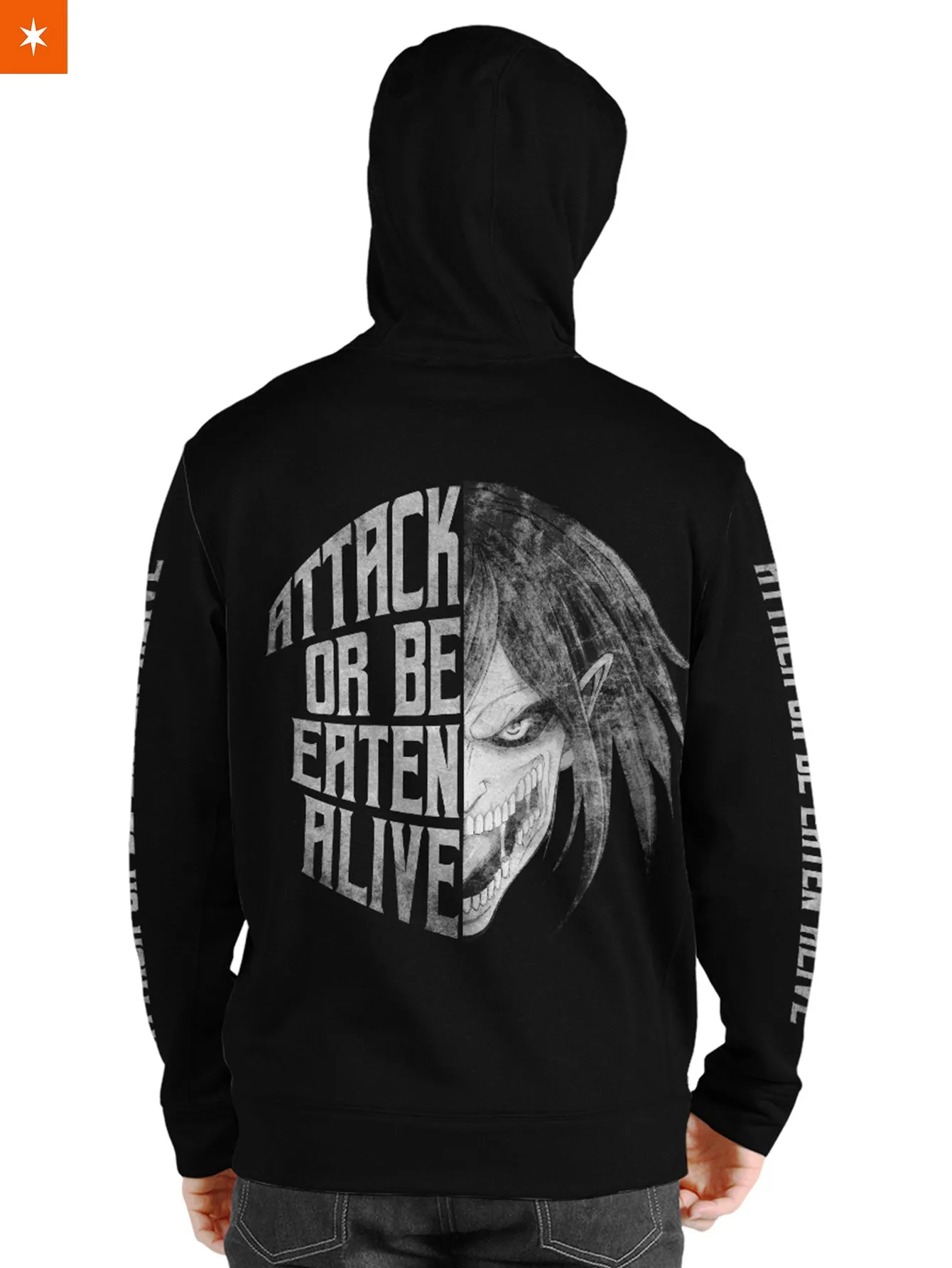 Attack Or Be Eaten Alive Unisex Pullover Hoodie