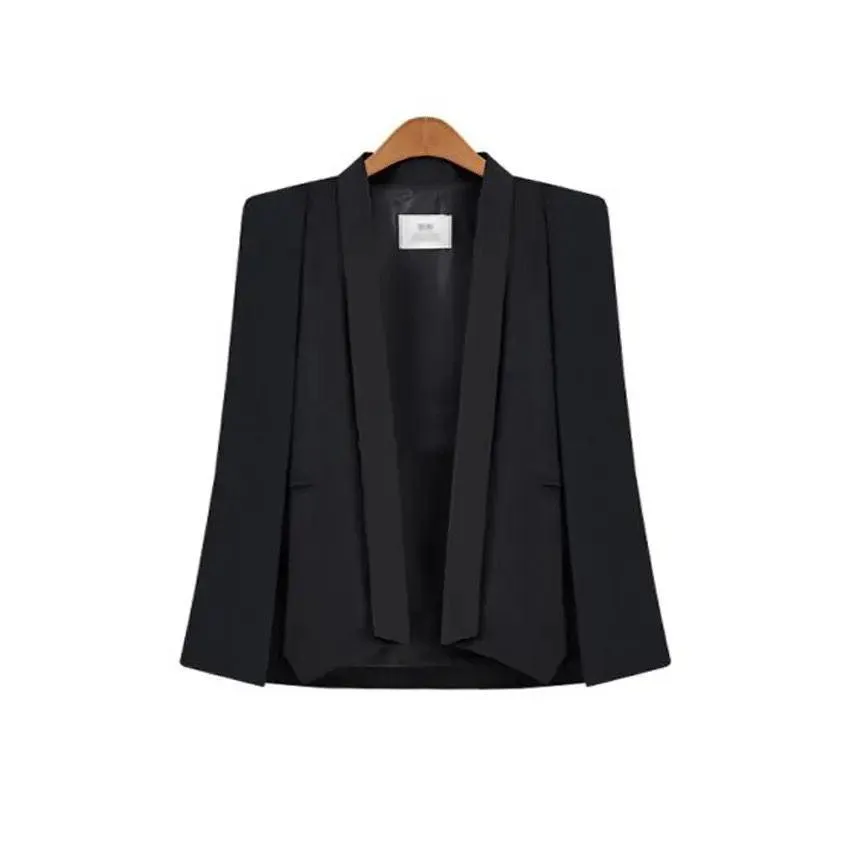 Aurora Cape Blazer in White and Black