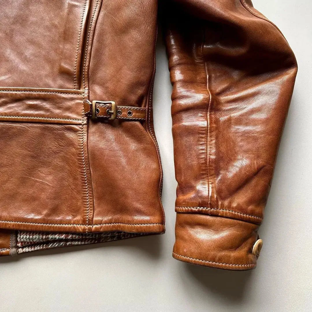 Aviator Brown Leather Jacket