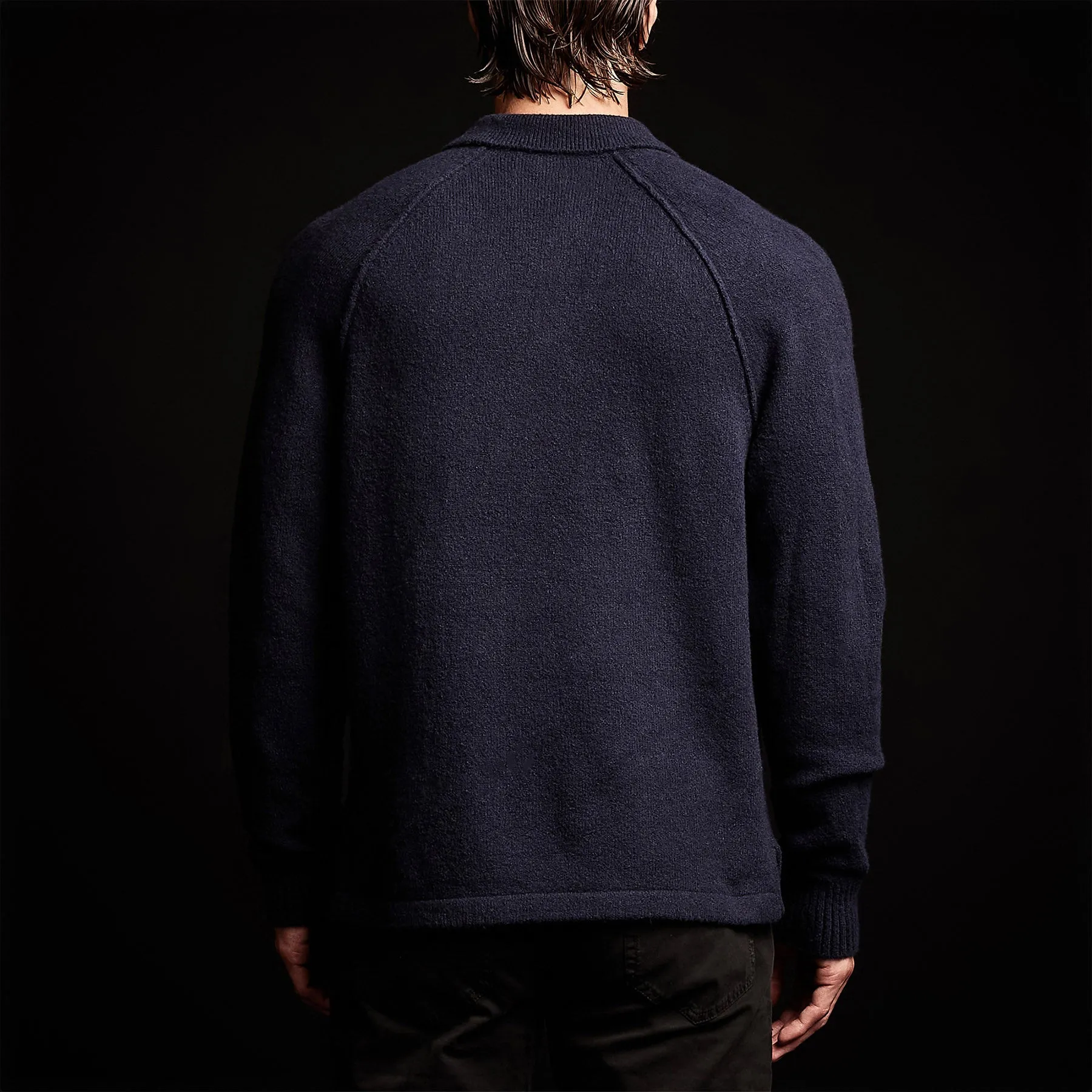 Bayshore Cashmere Blend Polo - Navy