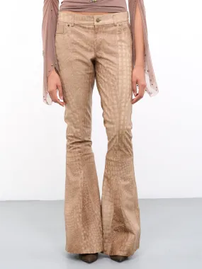 Bell Bottom Croc Pants (4L009A-C8235-WARM-SAND-OT)