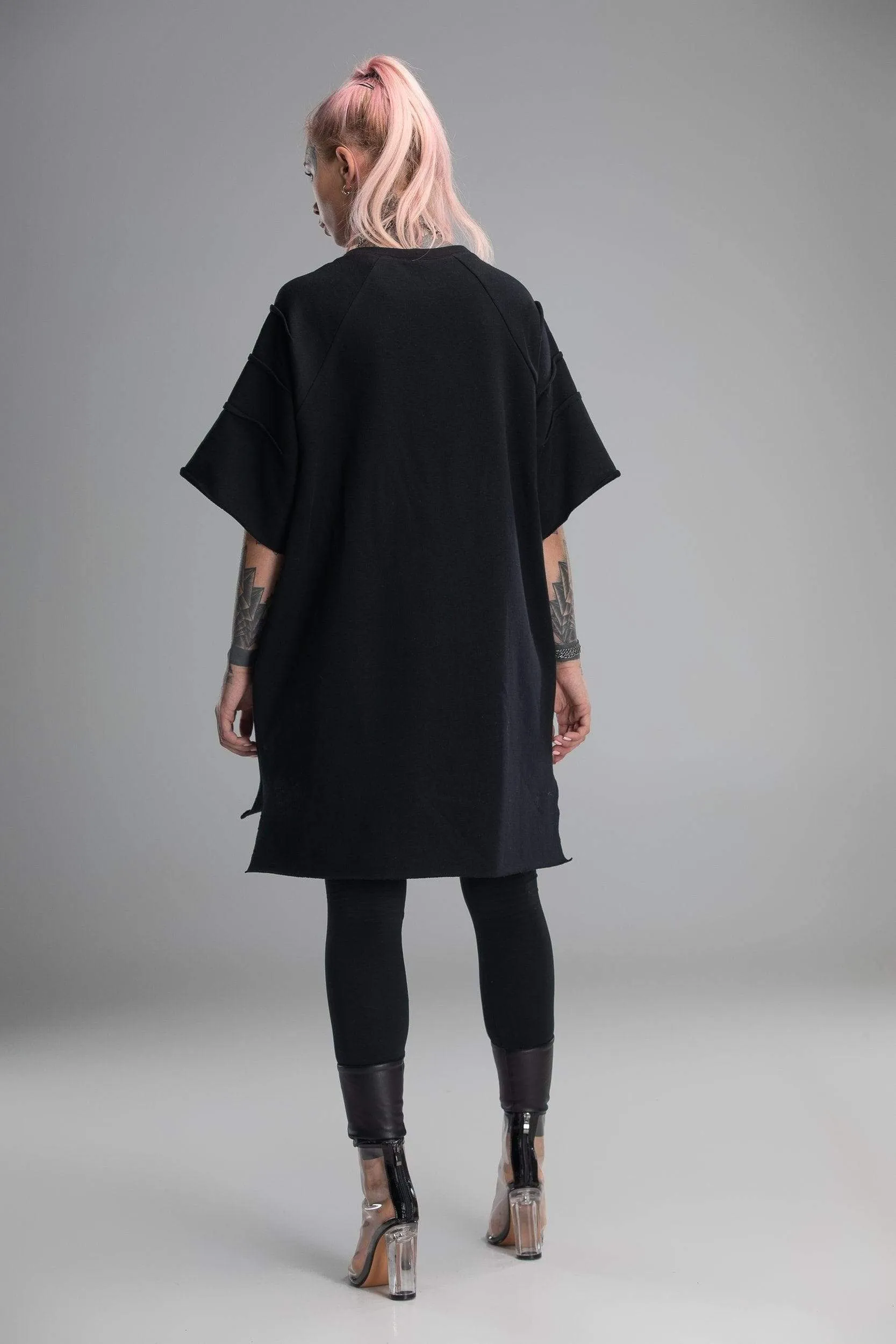 Black gothic loose tunic