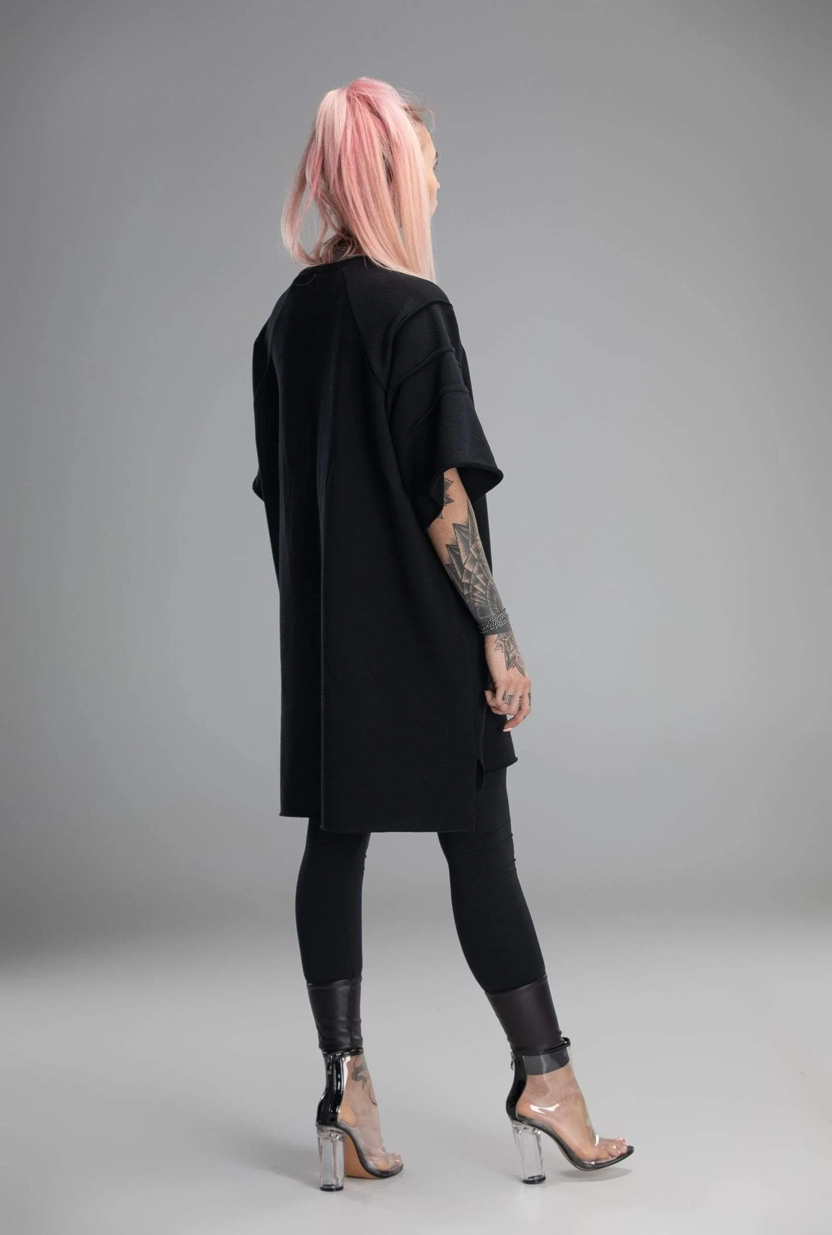 Black gothic loose tunic