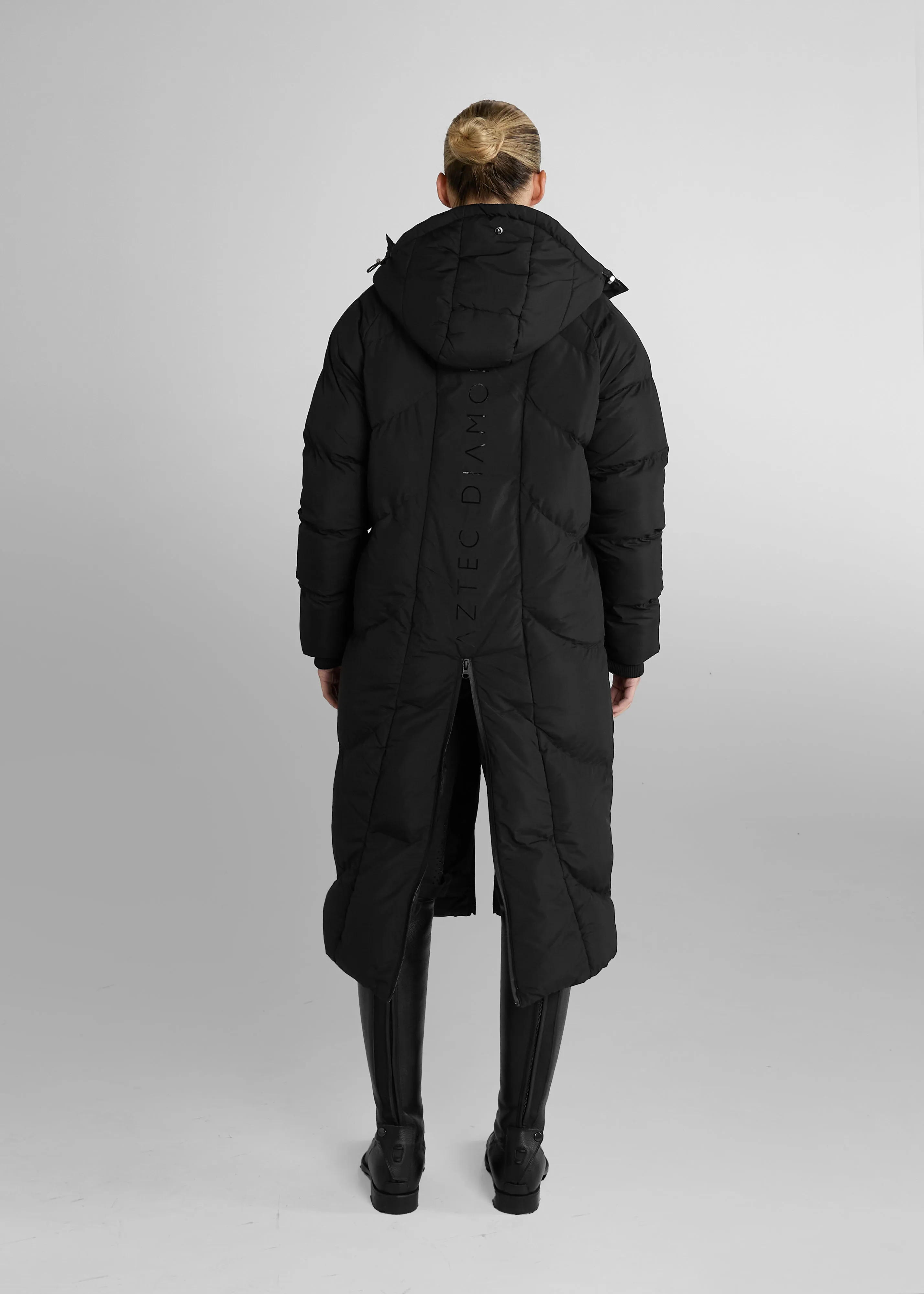 Black Long Riding Puffer