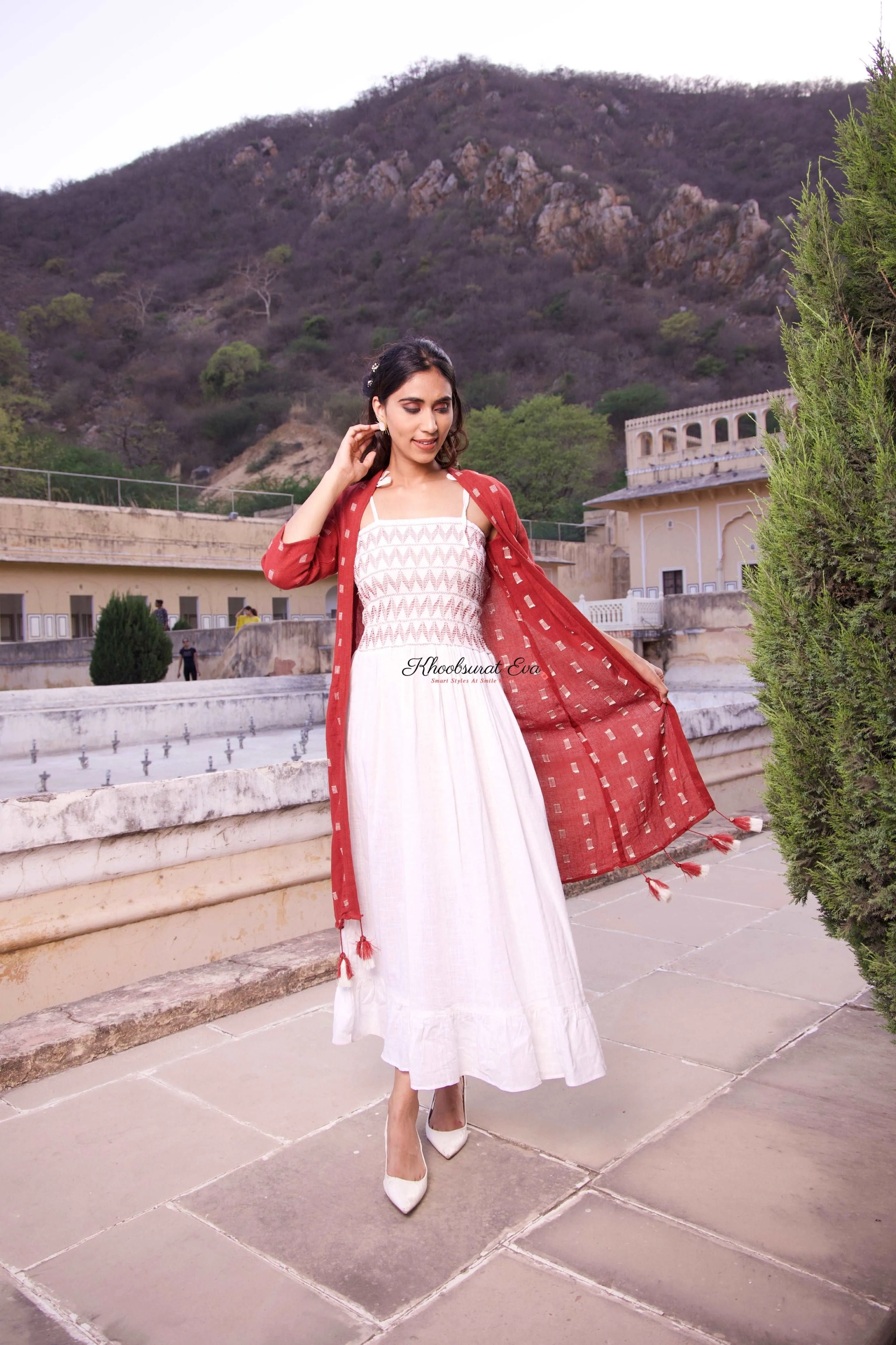 Bloom Maroon Jacket Maxi Dress