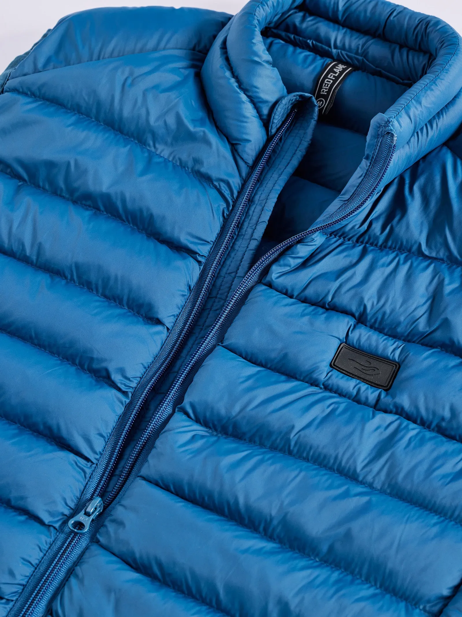 Blue Sleeve Less Puffer Jacket