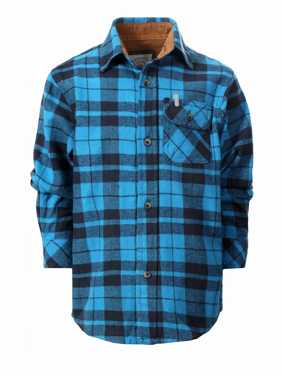 Boy's (8-18) Plaid Flannel w/ Corduroy Contrast