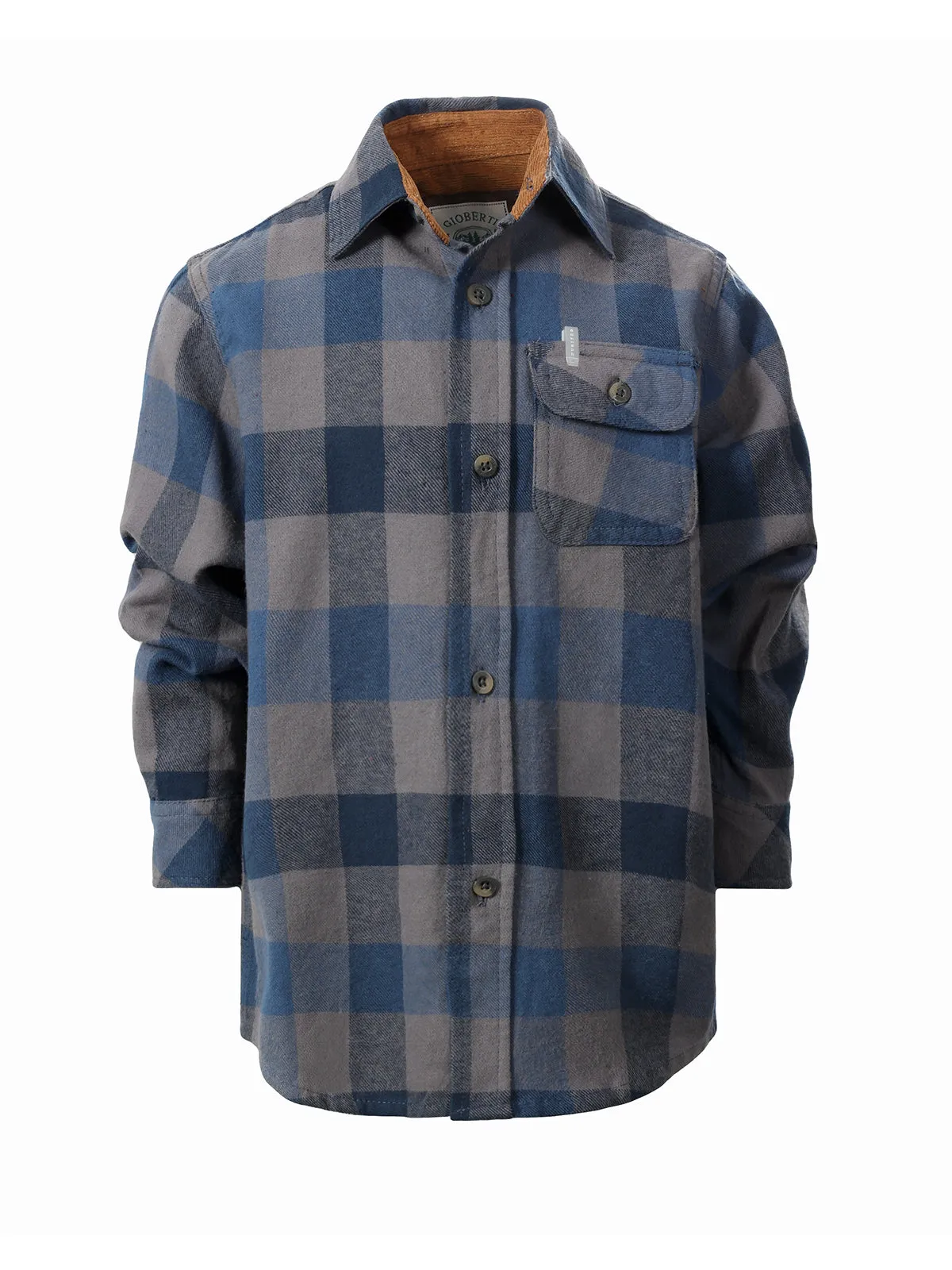 Boy's (8-18) Plaid Flannel w/ Corduroy Contrast