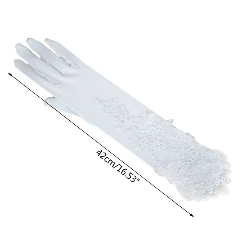 Bridal Embroidery Long Gloves