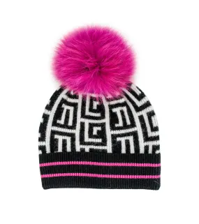 Bright Lights Beanie with Fox Pom