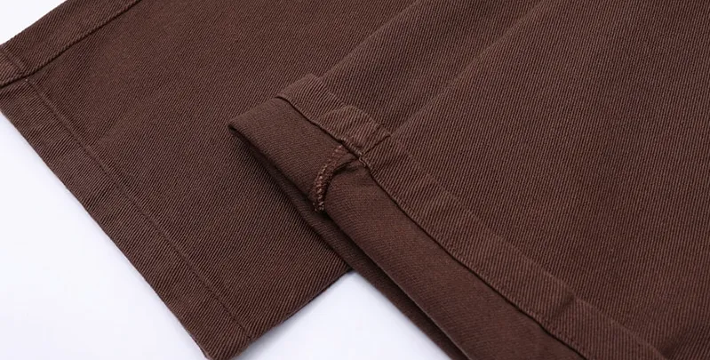 Brown Loose Straight Cargo Pants