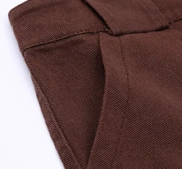 Brown Loose Straight Cargo Pants