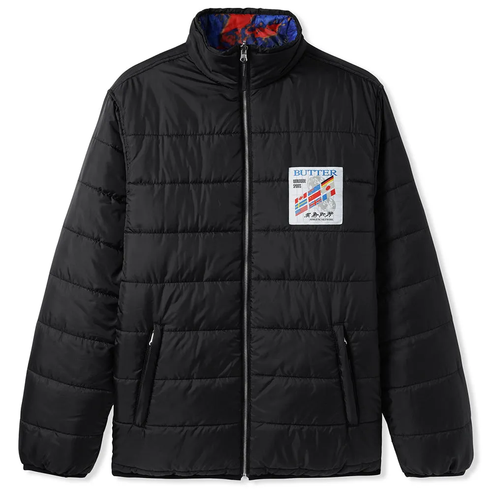 Butter Goods Cyclone Reversible Puffer Jacket Black