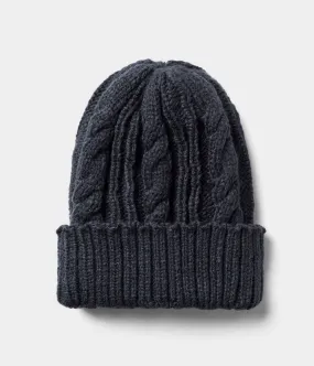 Cable Knit Beanie - Dark Blue