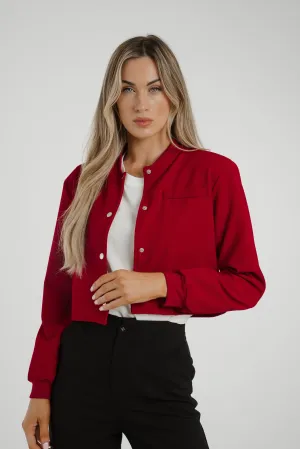 Caitlyn Bomber Jacket In Red