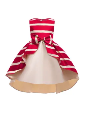 Candy Cane Stripe Hi-Lo Holiday Dress