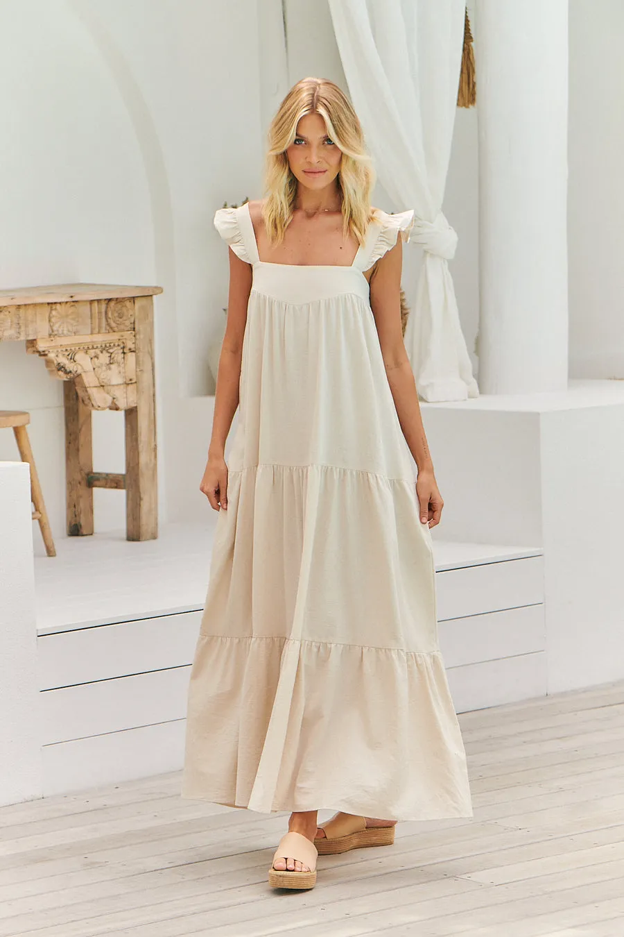 Carly Maxi dress - Cream