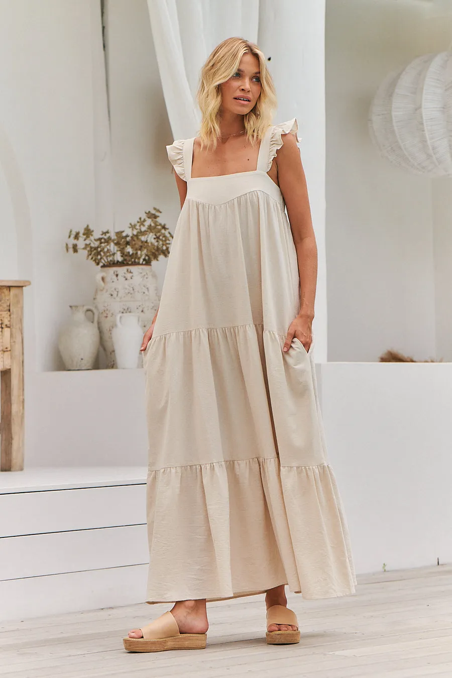 Carly Maxi dress - Cream