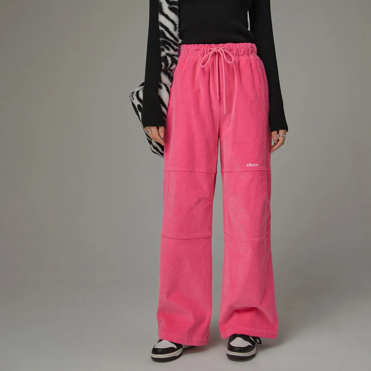 Casual String Corduroy Pants