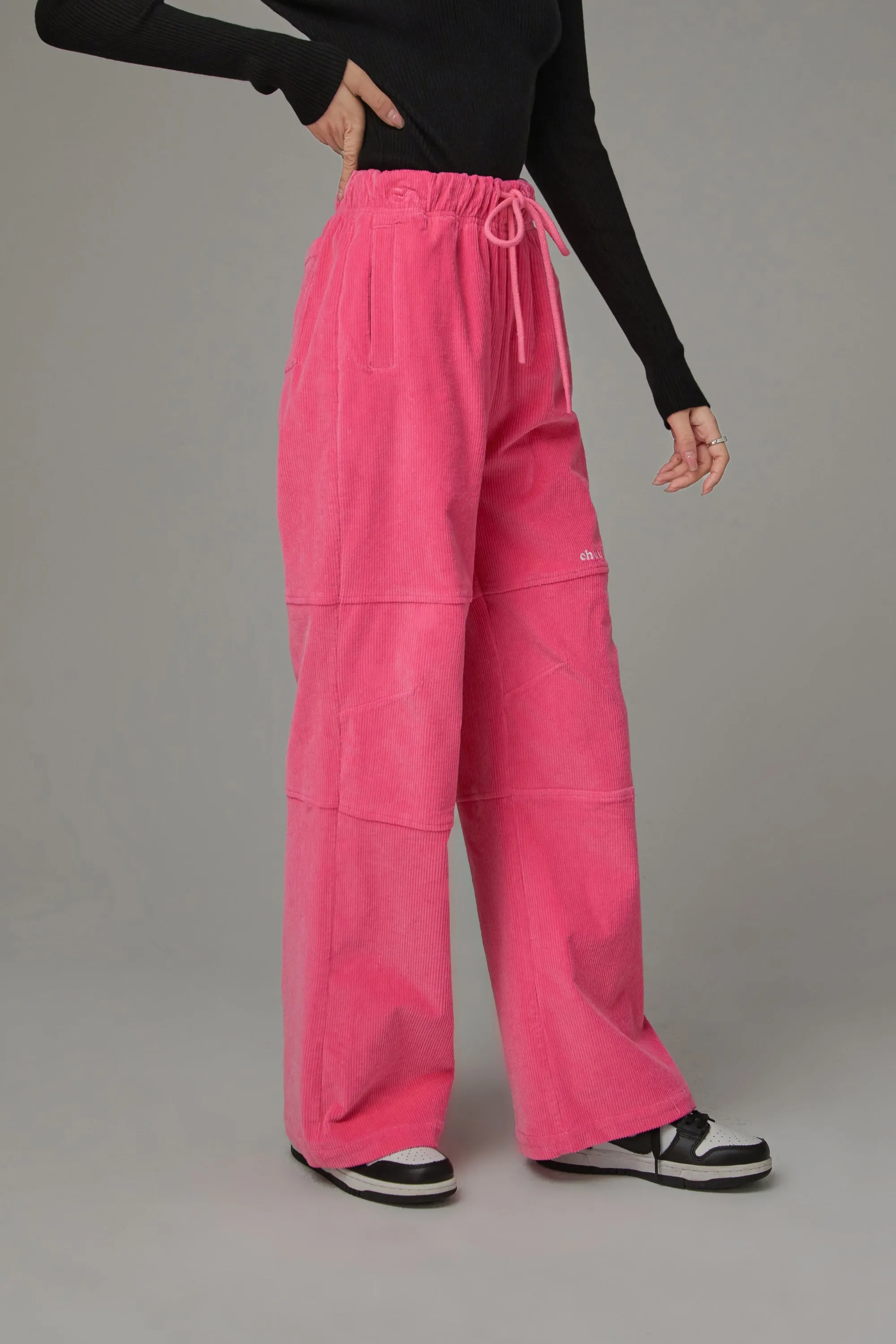 Casual String Corduroy Pants