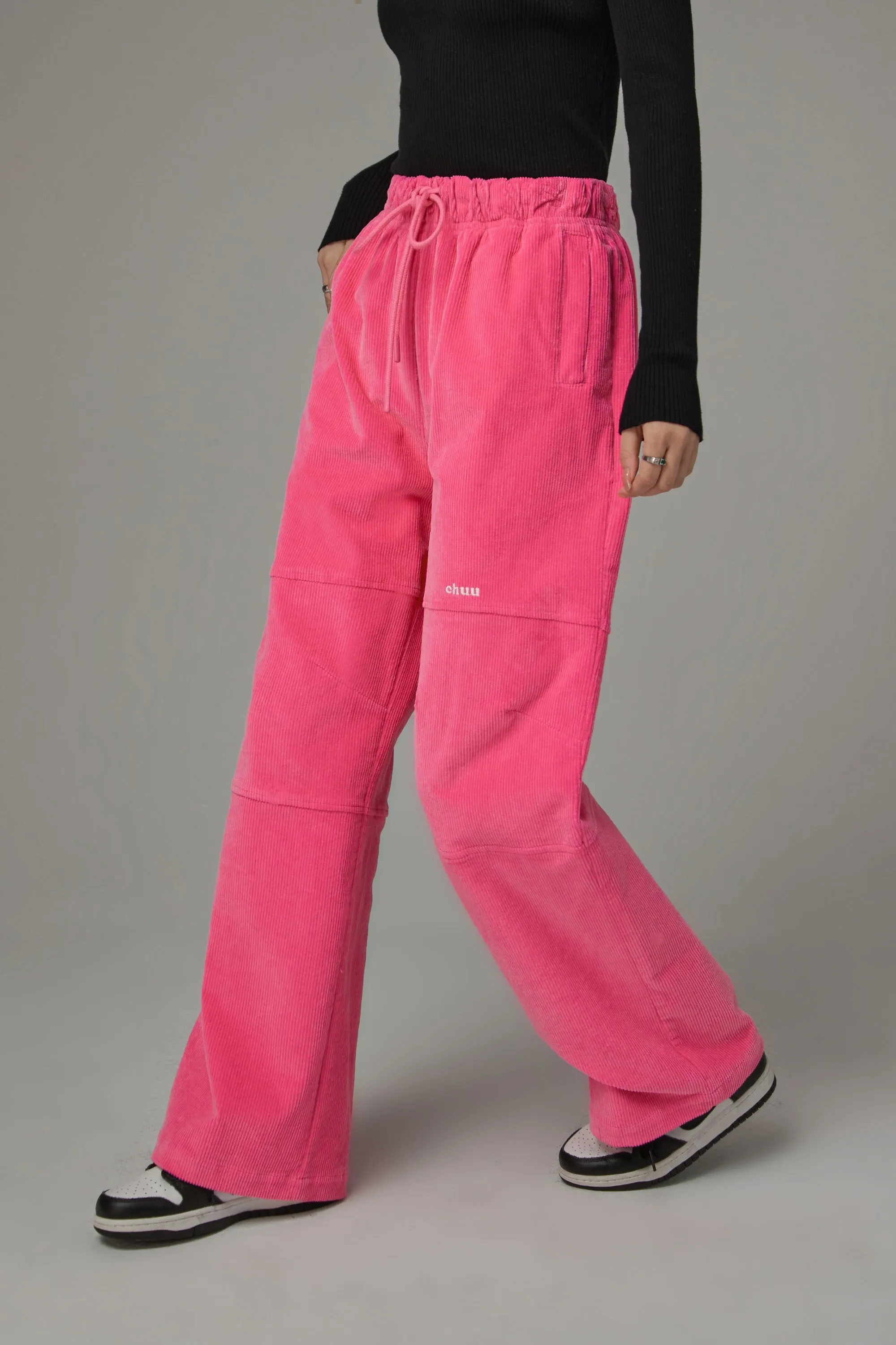 Casual String Corduroy Pants