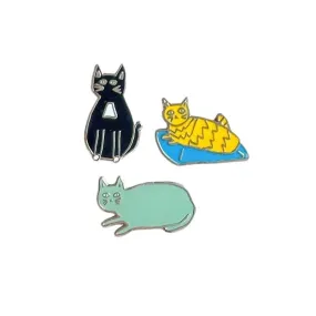 Cat Trio pin Set by Red Parka